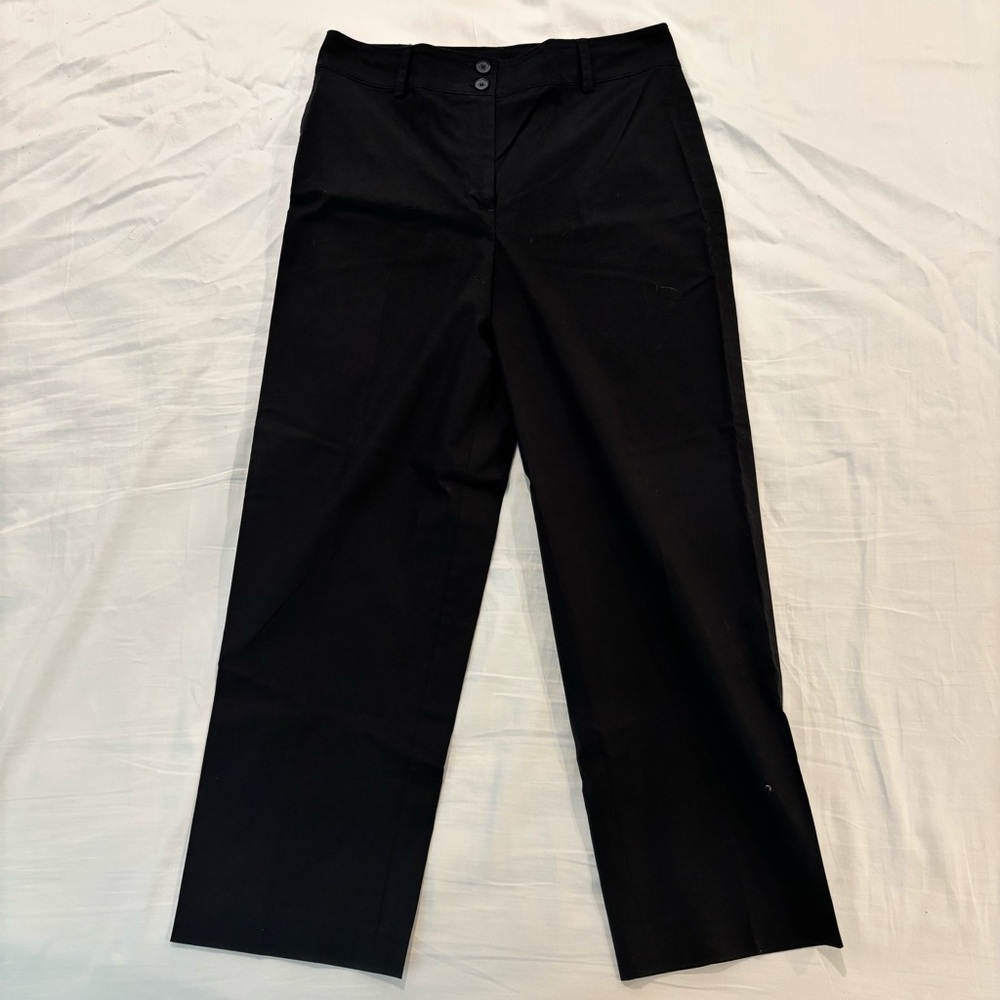Ann Taylor Y2K Women’s Black Ankle-Length Cotton Stretch Dress Pants Size 8